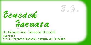 benedek harmata business card
